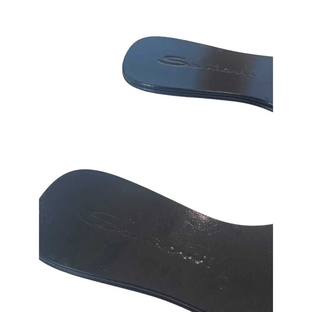 NEW! Santoni Swarovski Foster Crystal Triple Band Slide Sandal 37 - Picture 3 of 10